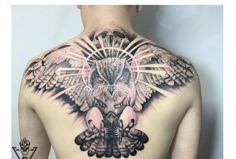 猫头鹰纹身图片