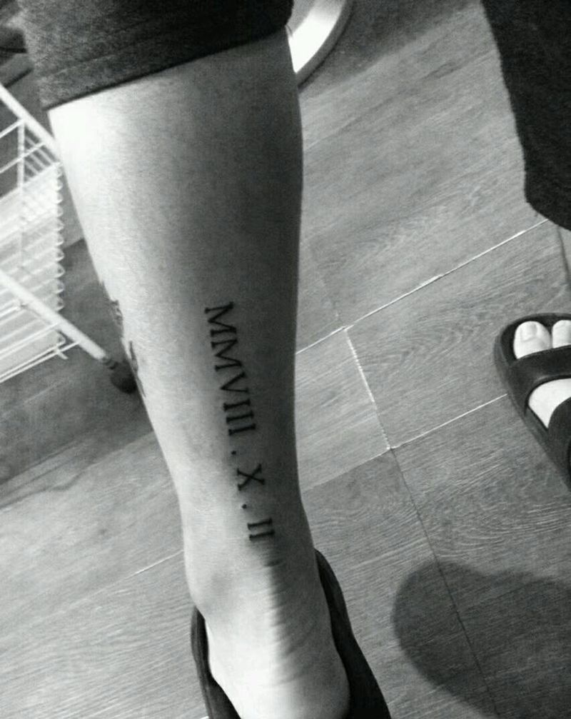 罗马数字纹身图片