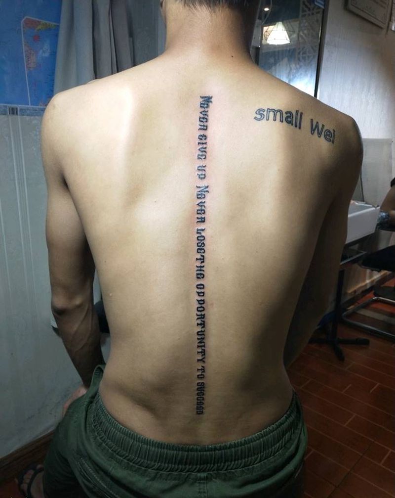 龙骨英文纹身图片