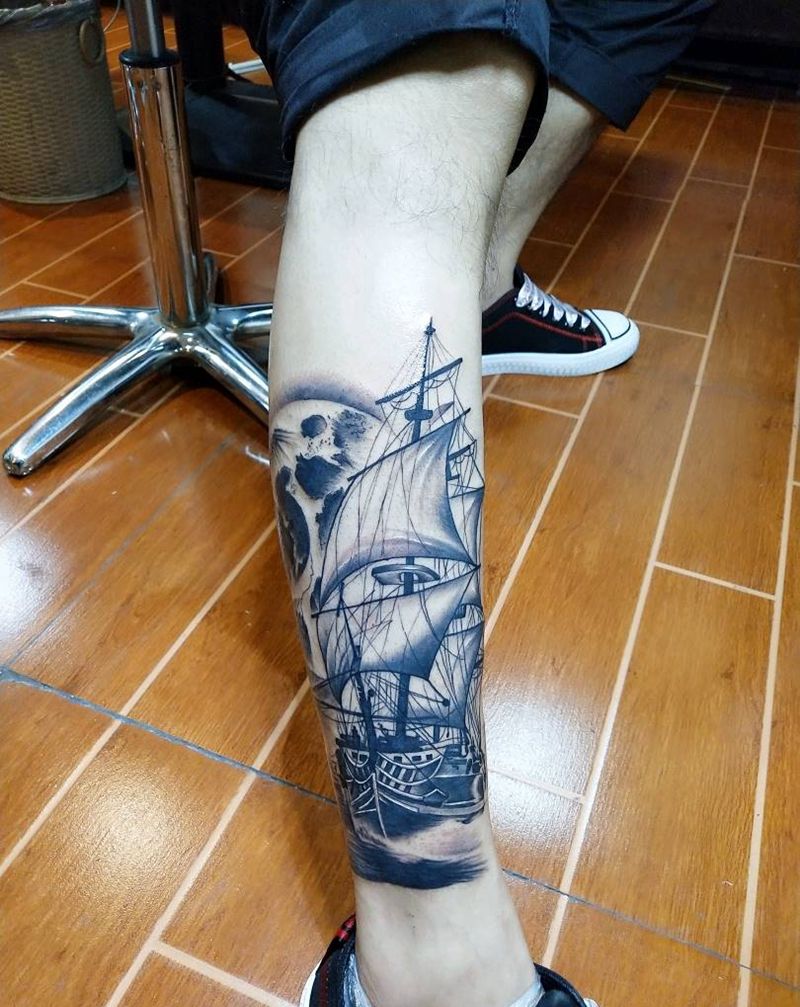 一帆风顺纹身图片