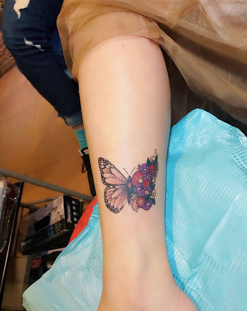 蝶恋花纹身图片