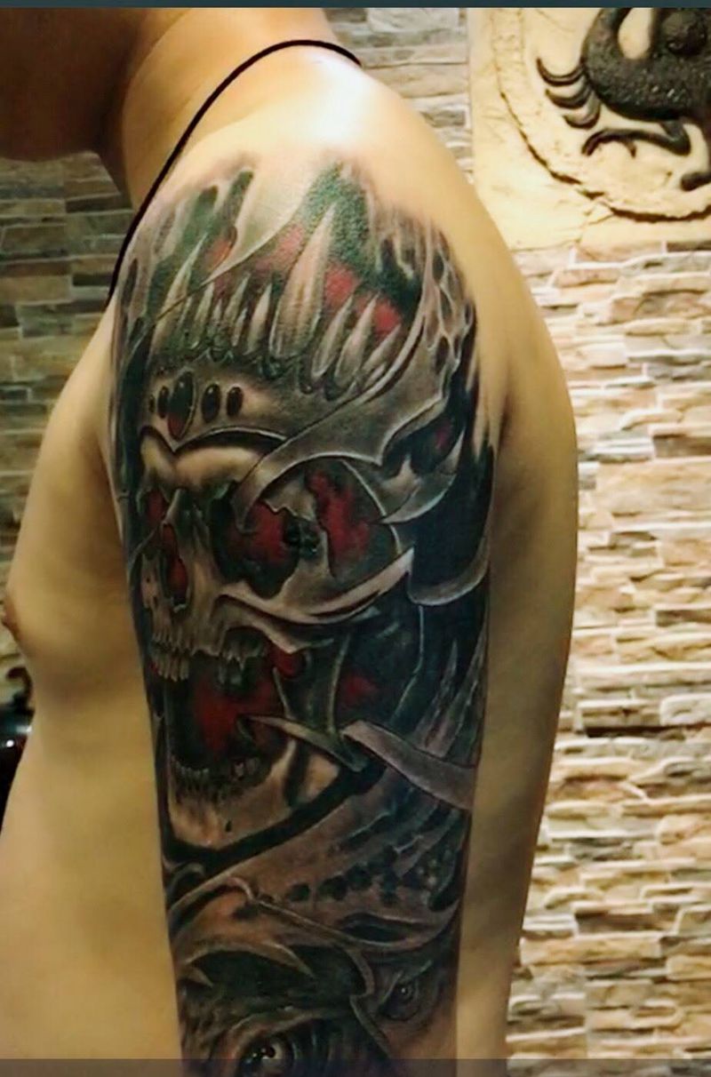 骷髅头纹身图片