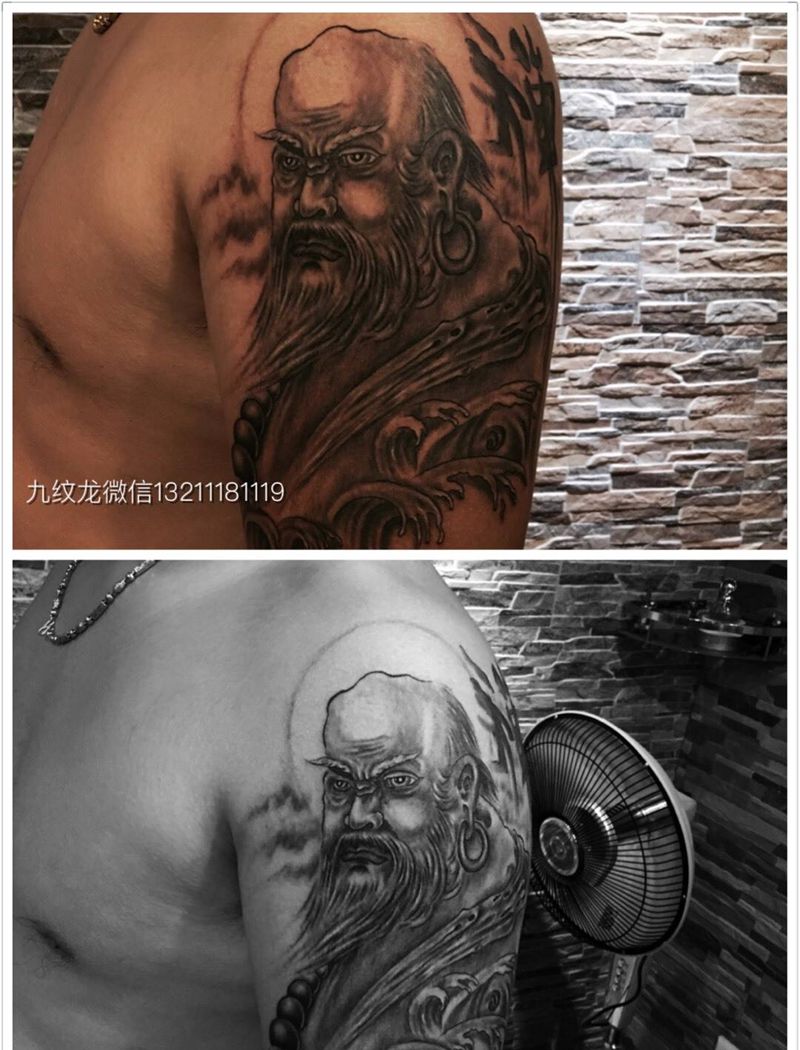 达摩纹身图片