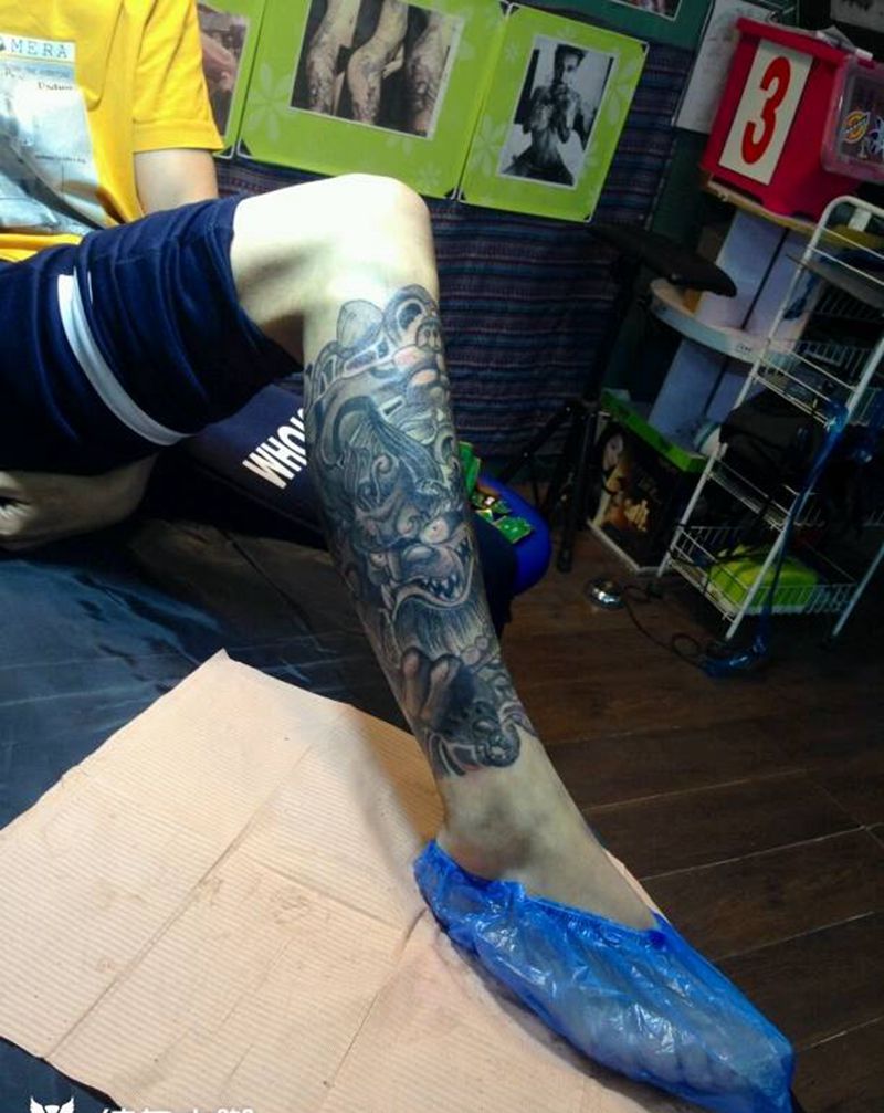 newschool雷公纹身图片