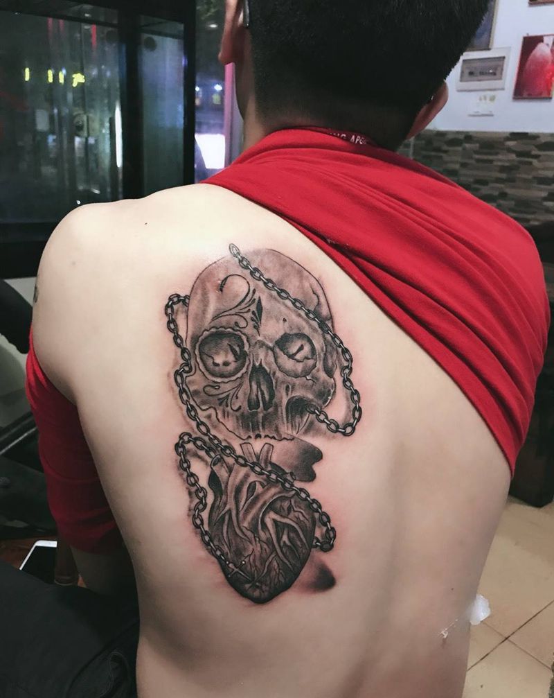 骷髅头纹身图片