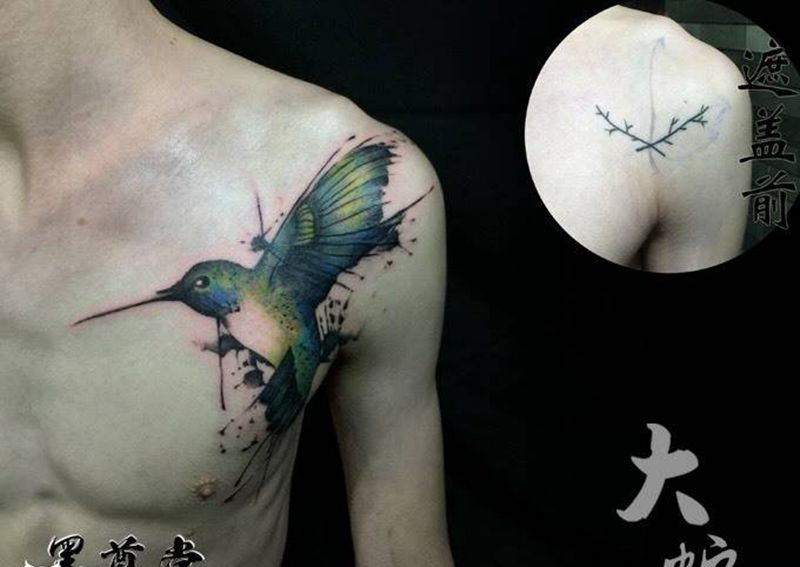 鸟儿飞纹身图片