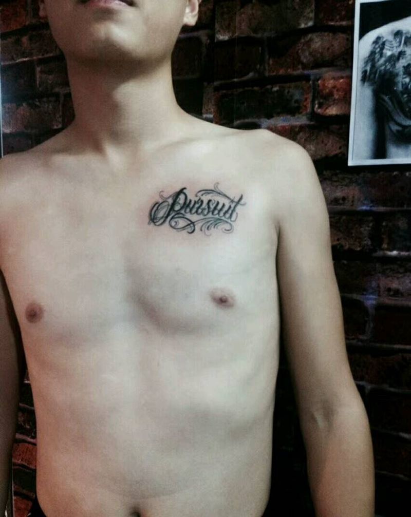 花体英文纹身图片