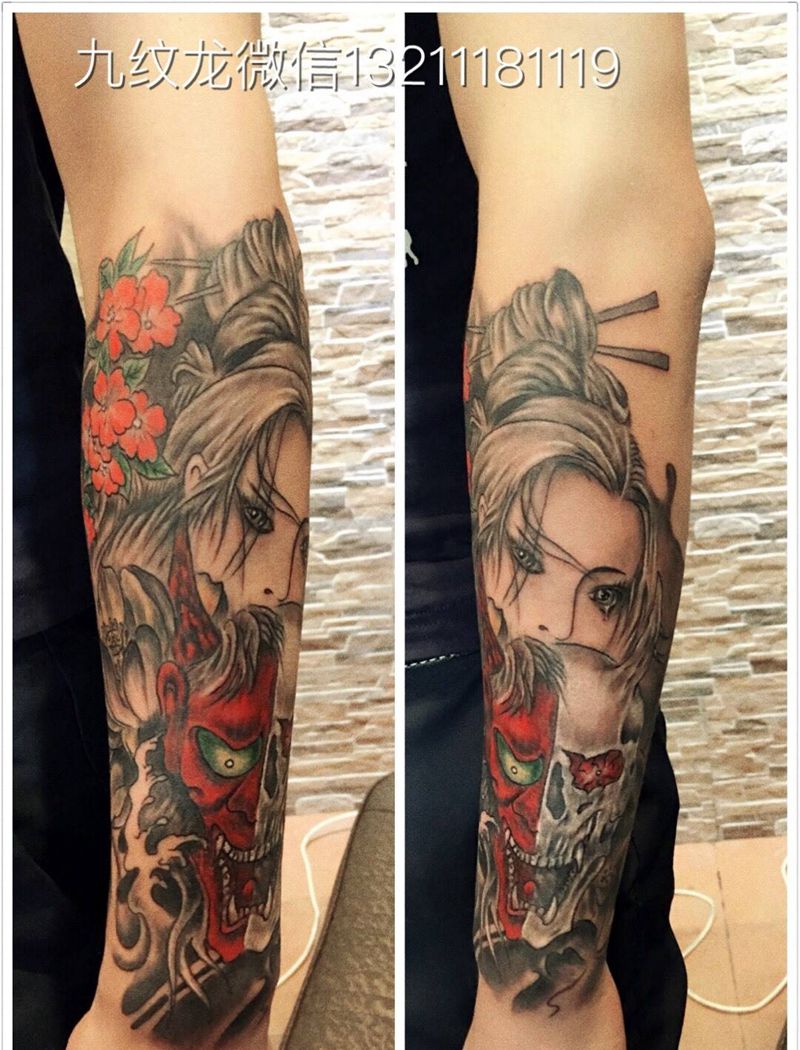 仕女般若纹身图片