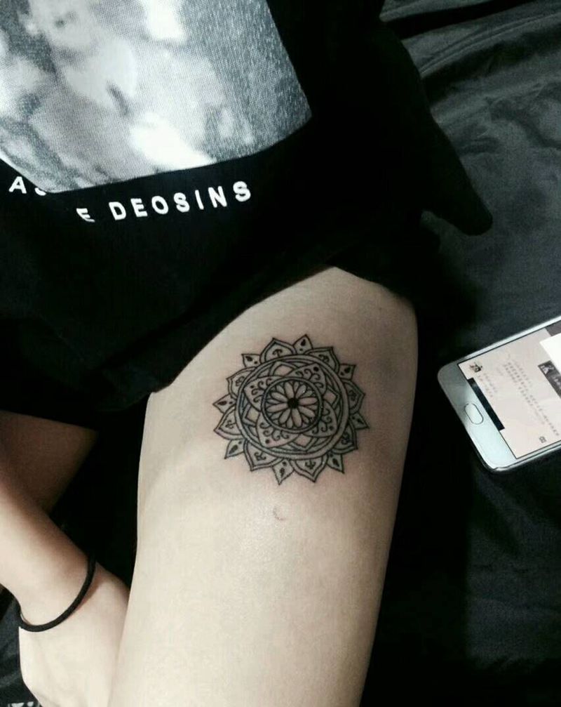 曼陀罗纹身图片