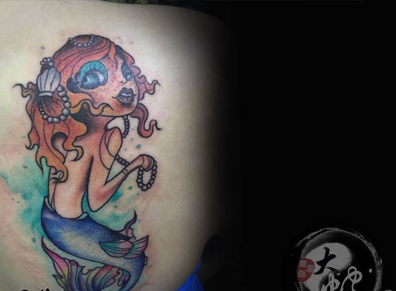 丑人鱼纹身图片