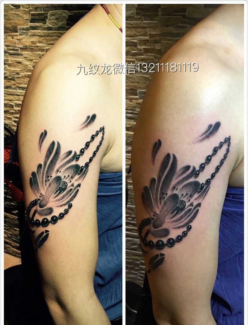 善心莲纹身图片