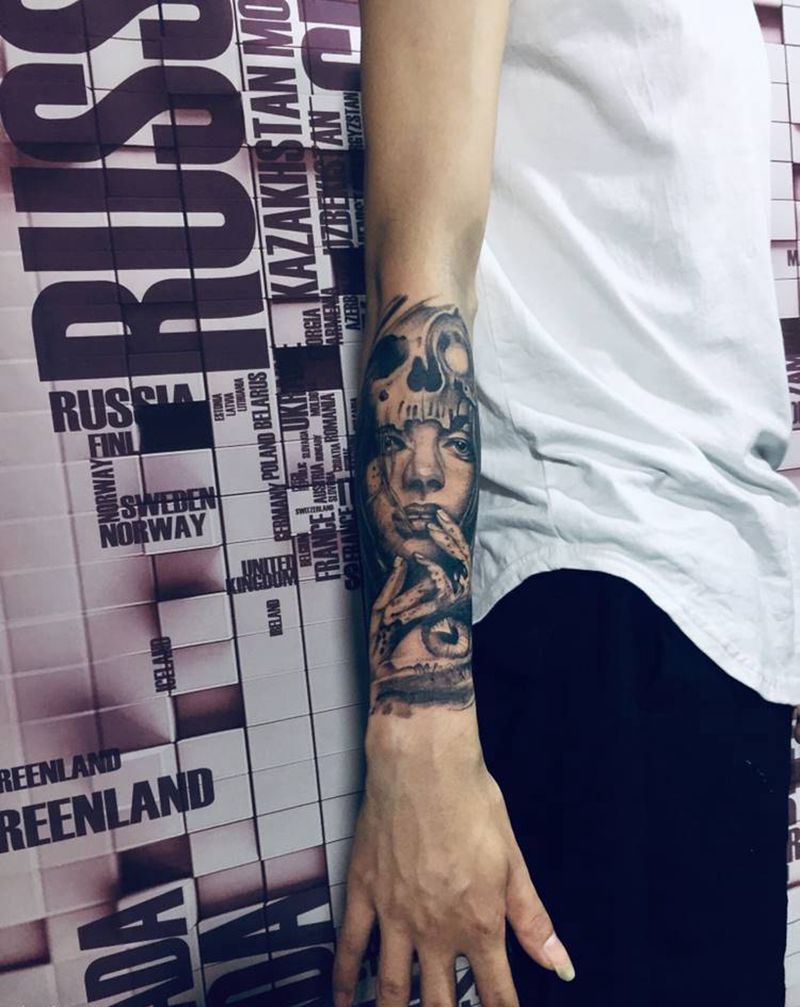 欧美人物纹身图片_手臂纹身图案