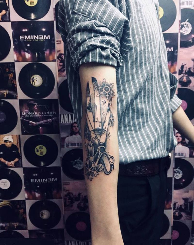 爱德华纹身图片_手臂纹身图案