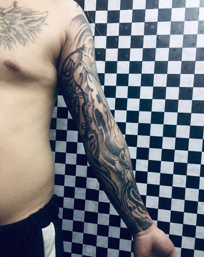 花臂添加纹身图片_手臂纹身图案