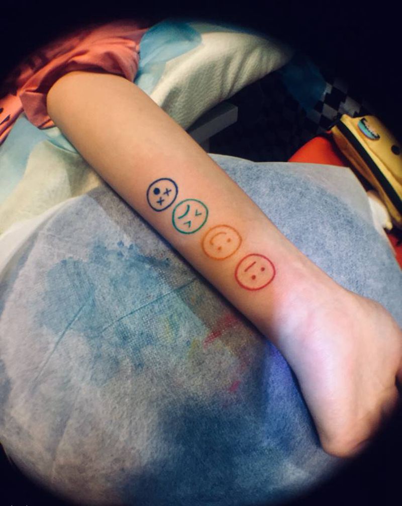 表情纹身图片_手臂纹身图案