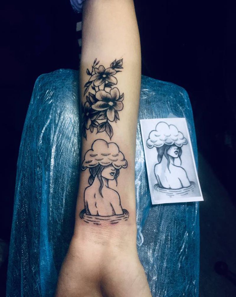 女郎纹身图片_手臂纹身图案