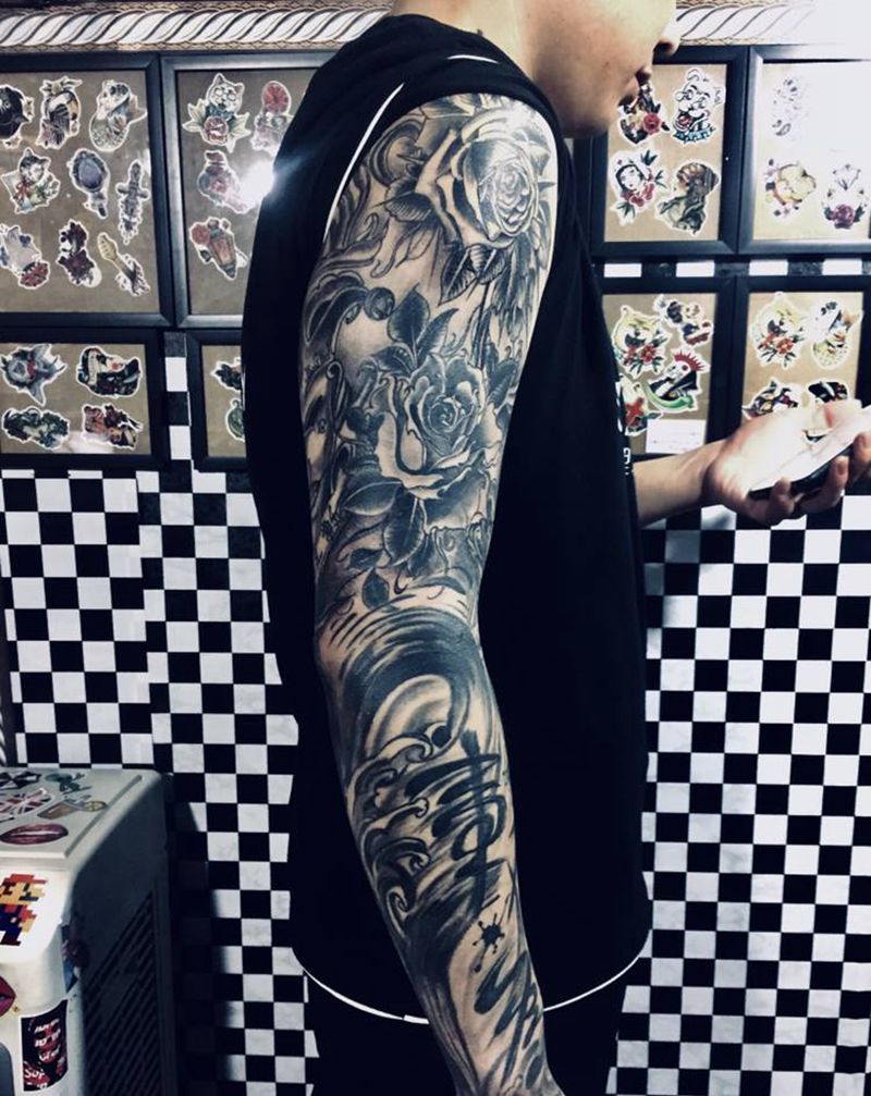 花臂纹身图片_手臂纹身图案