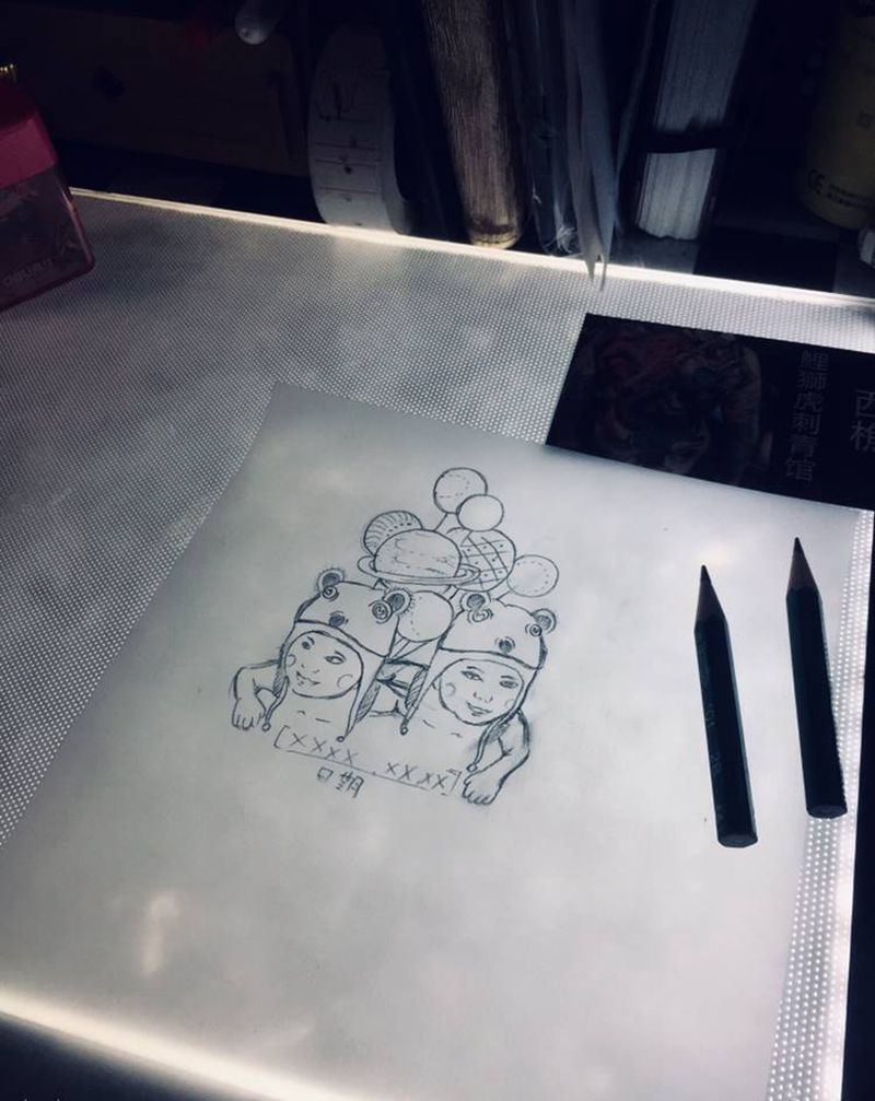 客户宝宝纹身图片_手臂纹身图案