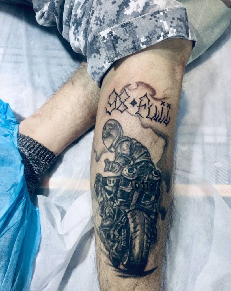 添加数字纹身图片_腿部纹身图案