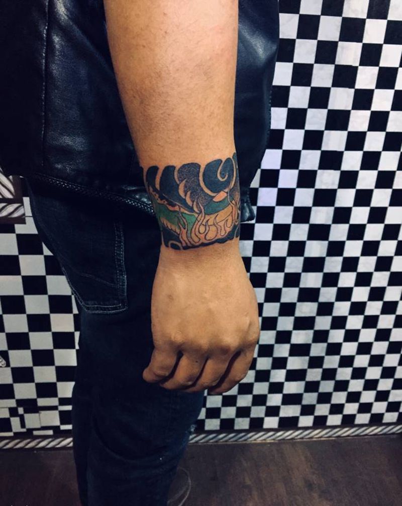 手环纹身图片_手臂纹身图案