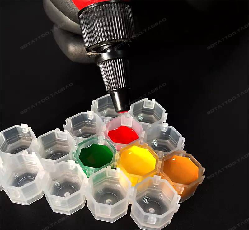 色料纹身图片_颈部纹身图案