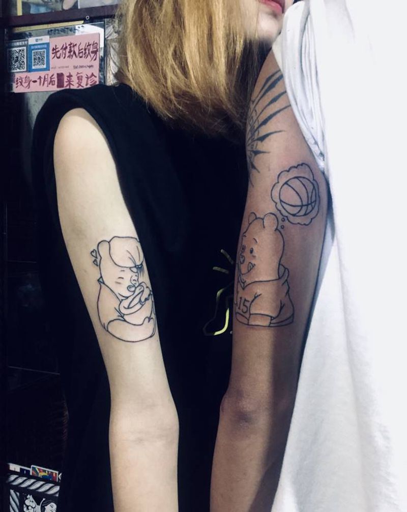 情侣纹身图片_手臂纹身图案