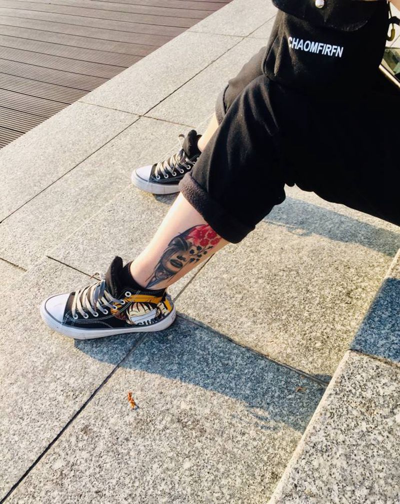 买家秀恢复半年纹身图片_腿部纹身图案