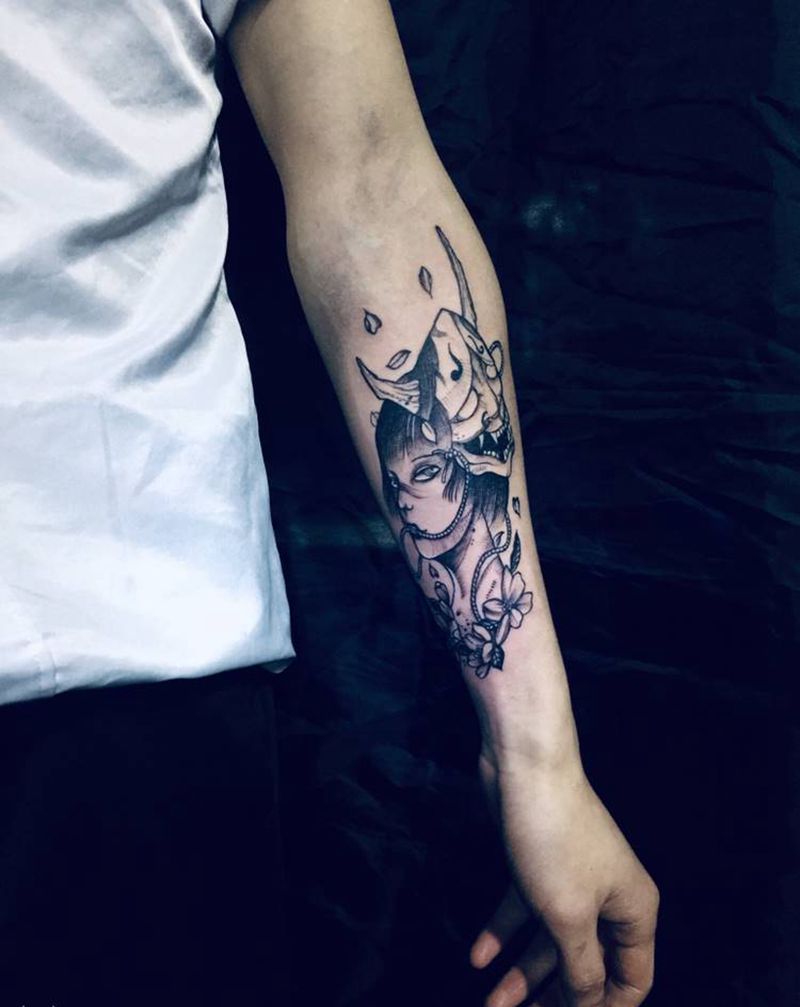 艺妓纹身图片_手臂纹身图案