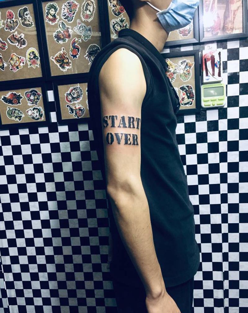 英文纹身图片_手臂纹身图案