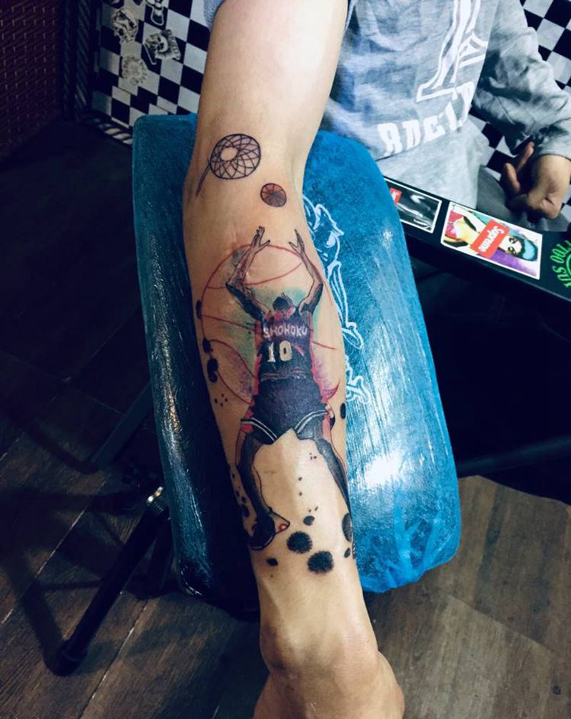 樱木遮盖疤痕纹身图片_手臂纹身图案