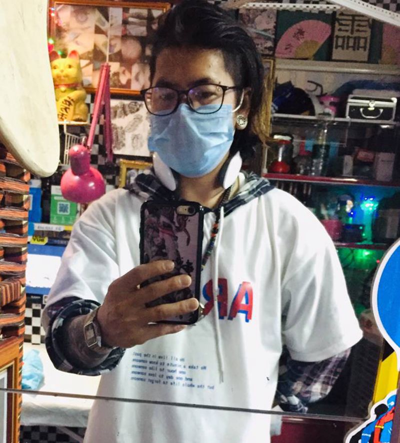 精神大叔纹身图片_手臂纹身图案