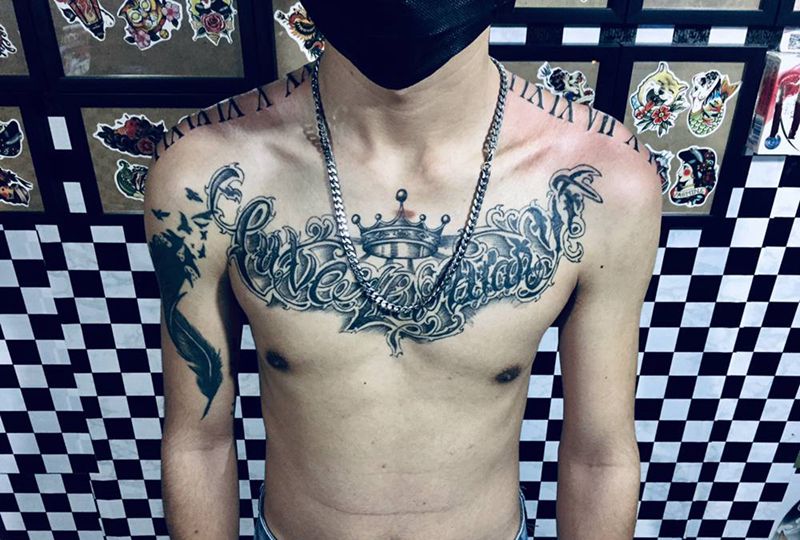 罗马数字纹身图片_肩部纹身图案