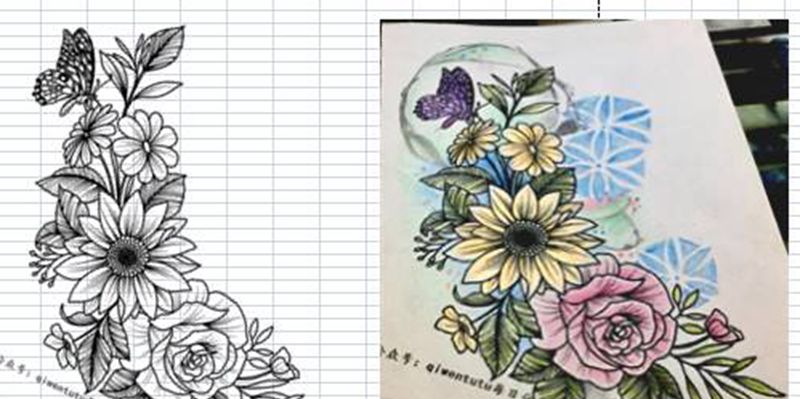 添个彩纹身图片_手臂纹身图案