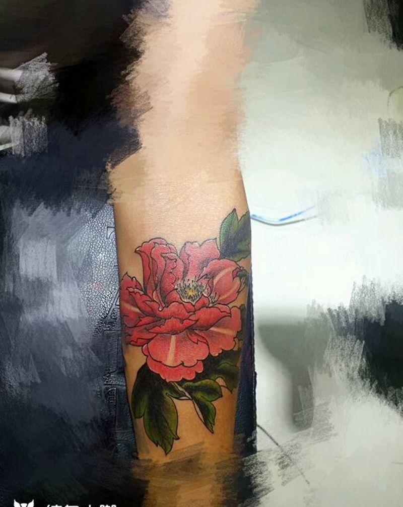 虎头。花纹身图片_手臂传统清新几何动物植物成品纹身图案