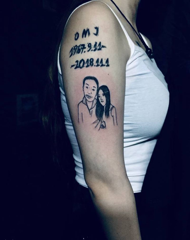 简笔画纹身图片_手臂纹身图案