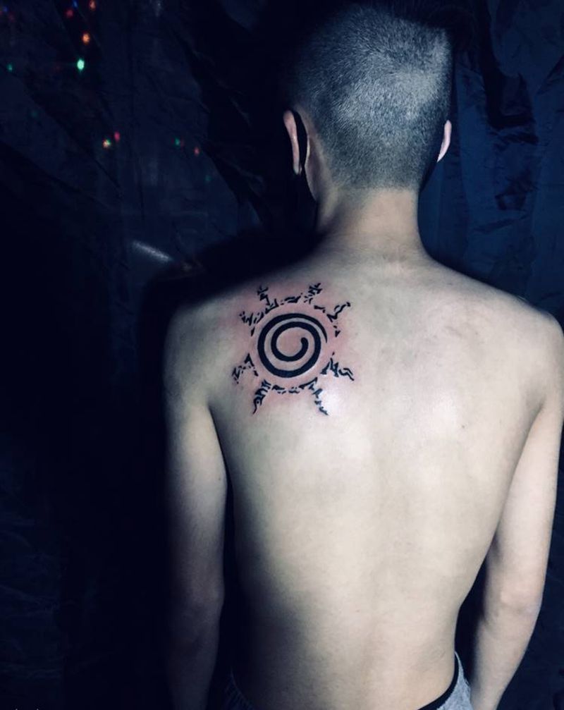 火影咒印纹身图片_背部纹身图案