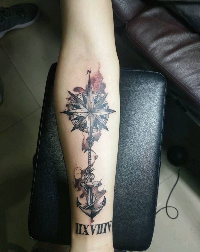 三个好哥们纹身图片_手臂脚部清新国画几何动物人物成品纹身图案