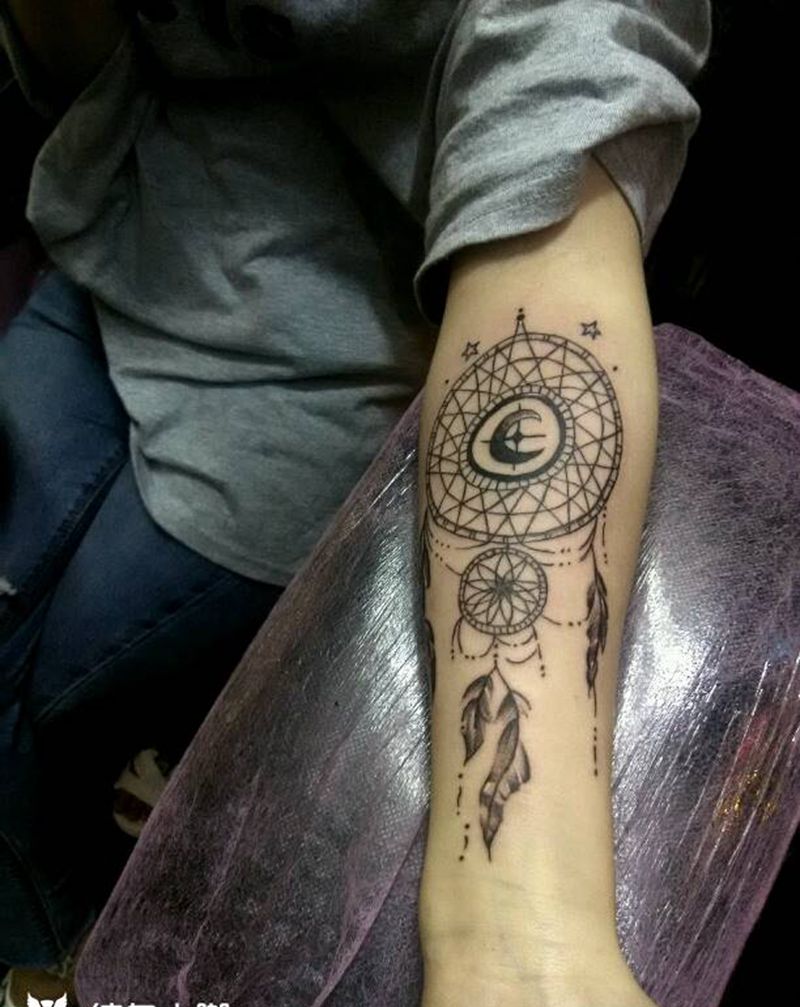 捕梦网纹身图片_手臂纹身图案