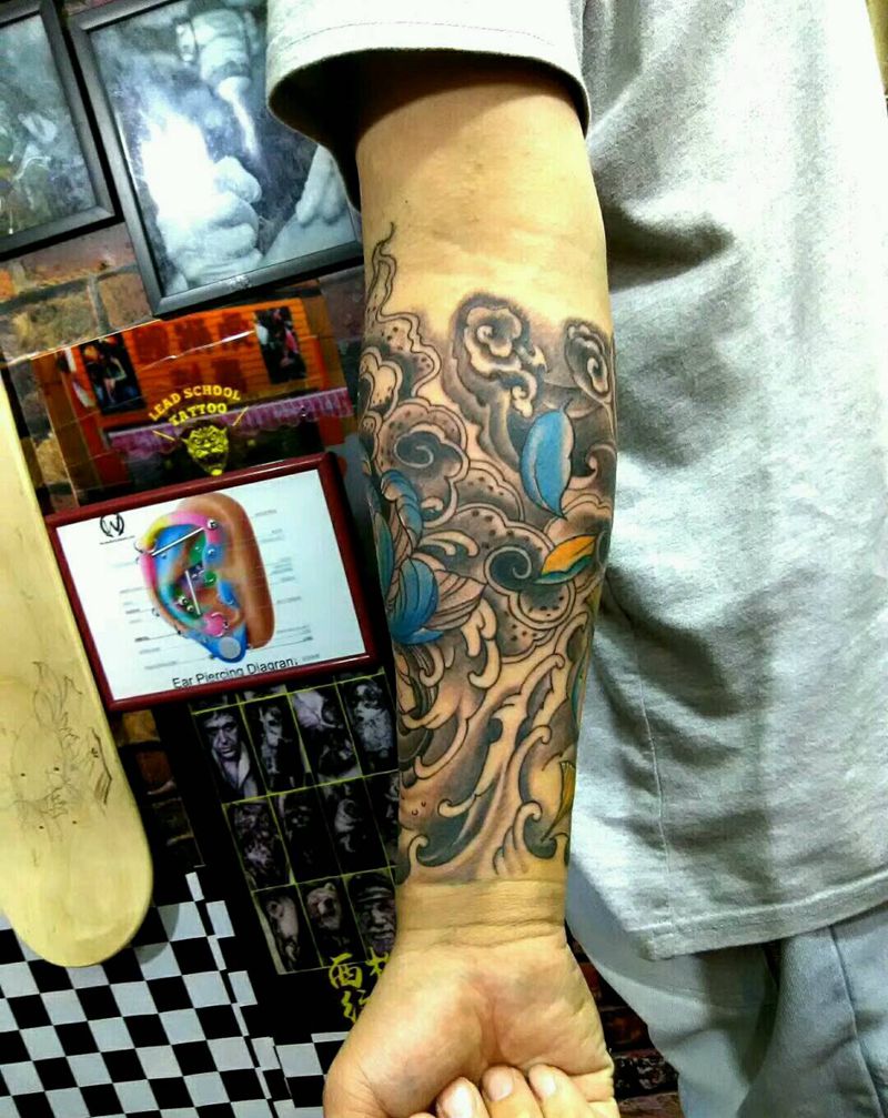 手绘部分纹身图片_手臂纹身图案