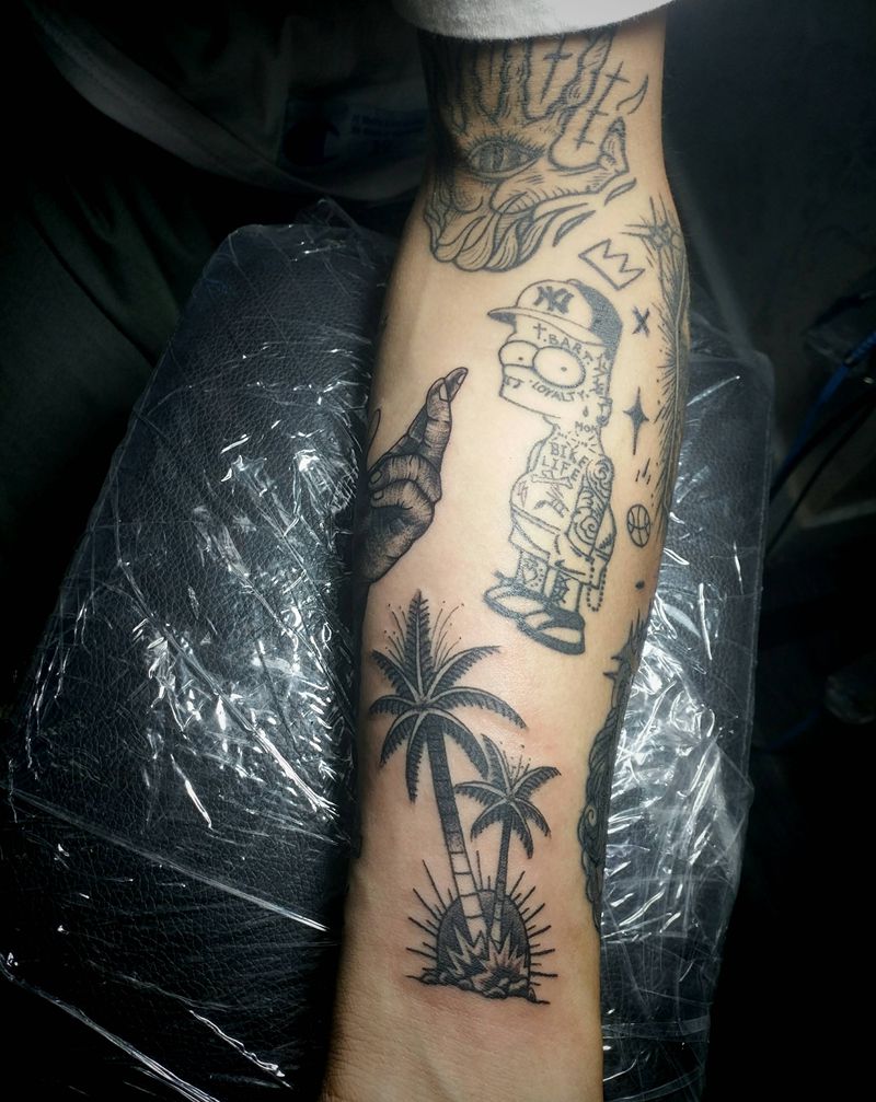 欧美纹身图片_手臂Old School纹身图案