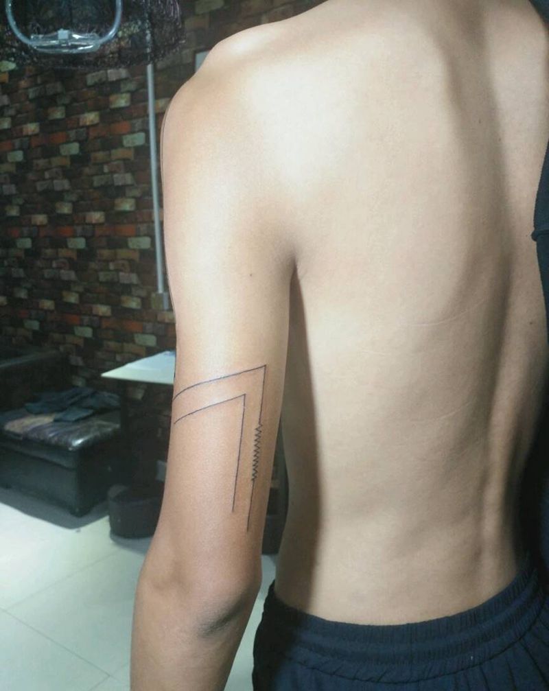 近期作品纹身图片_手臂欧美清新几何静物原创成品纹身图案