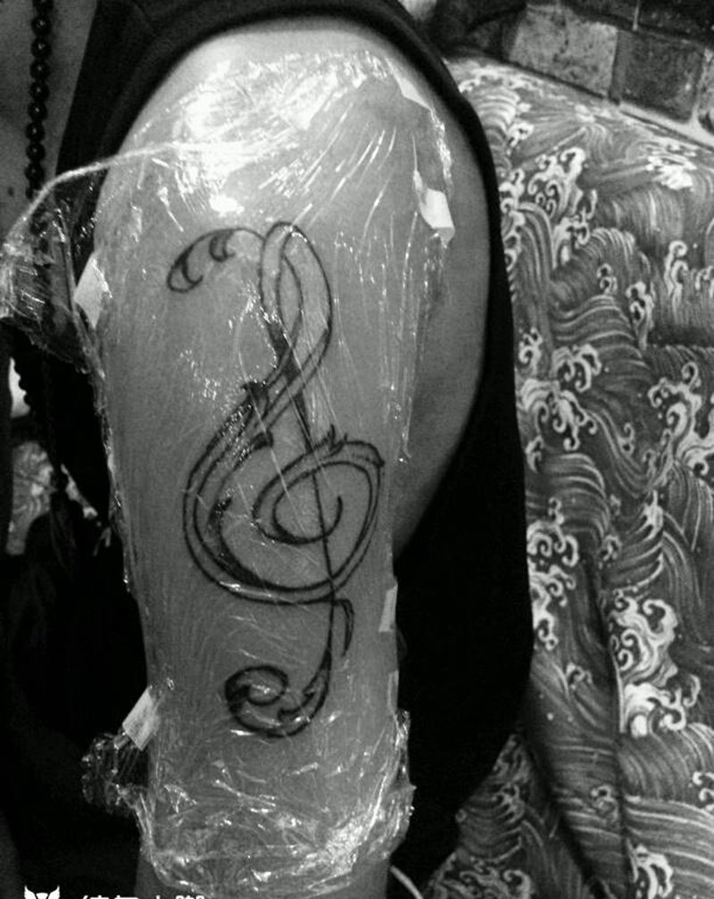 音符纹身图片