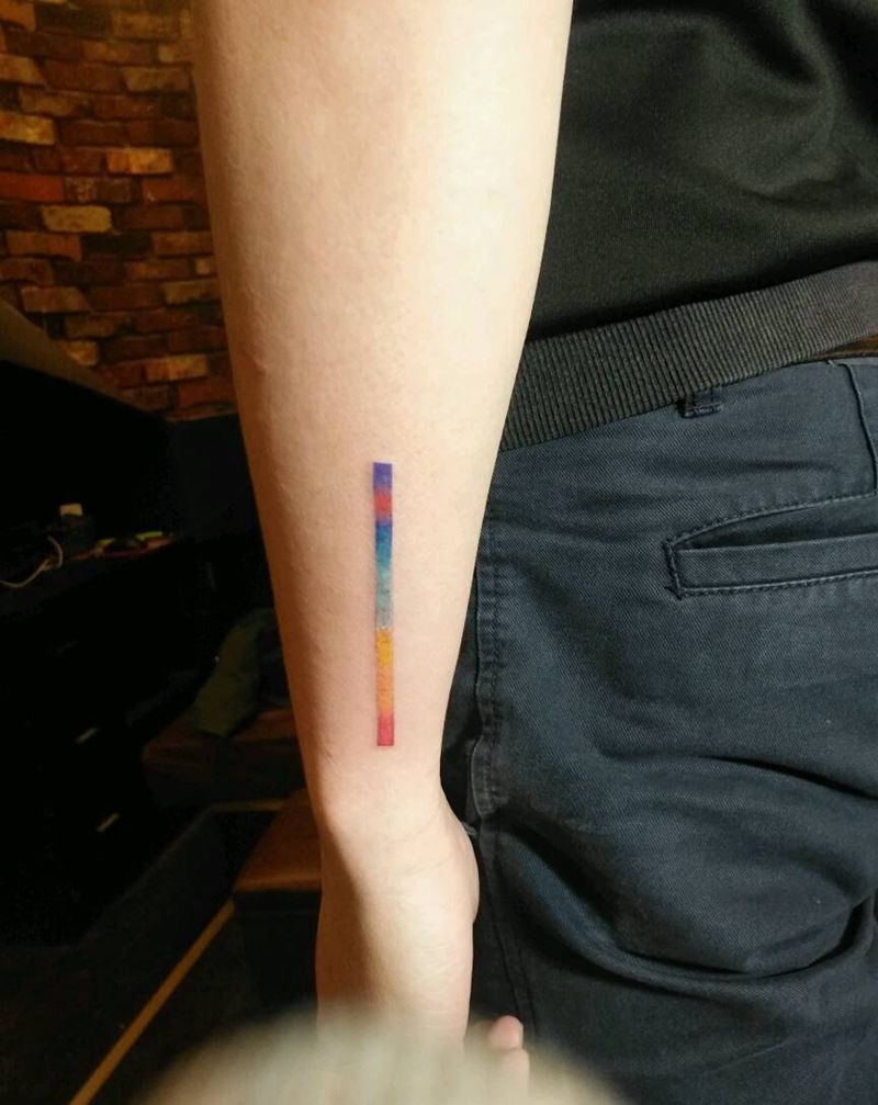 小图一波纹身图片_手臂脚部水彩点刺纹身图案