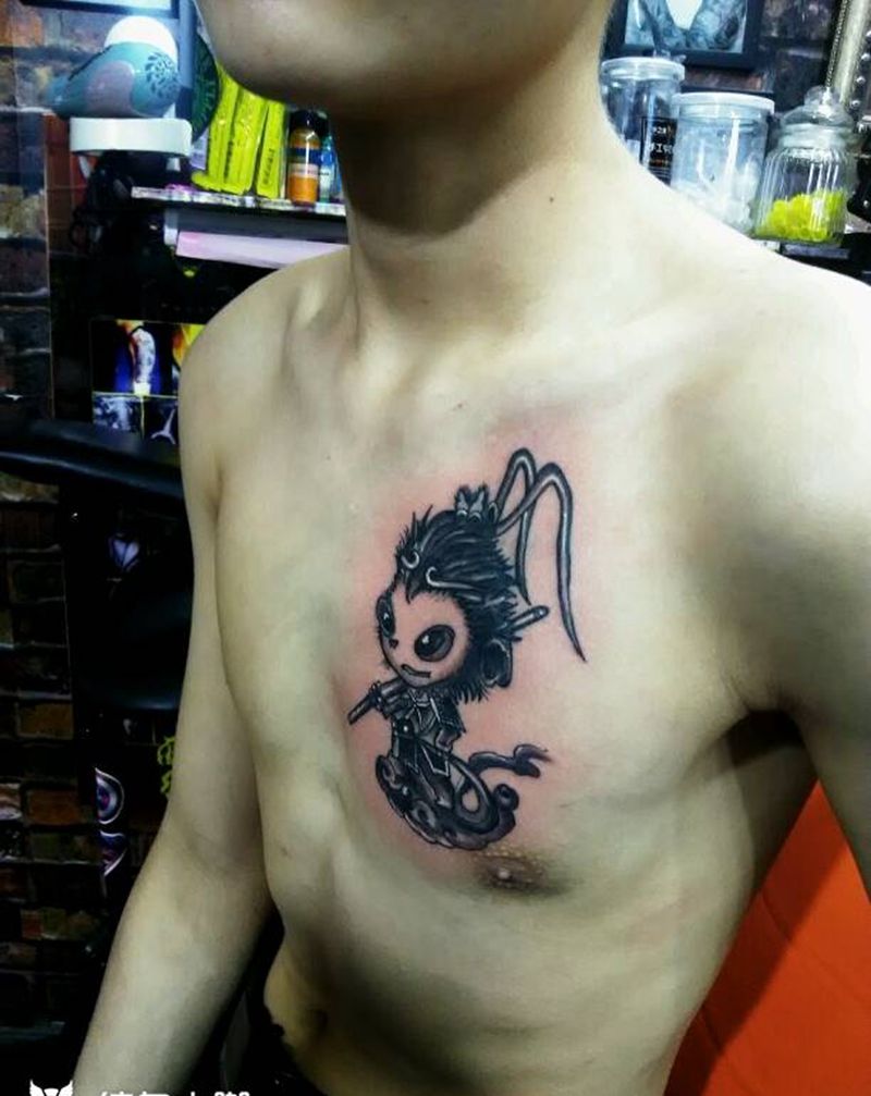 Q版大圣纹身图片