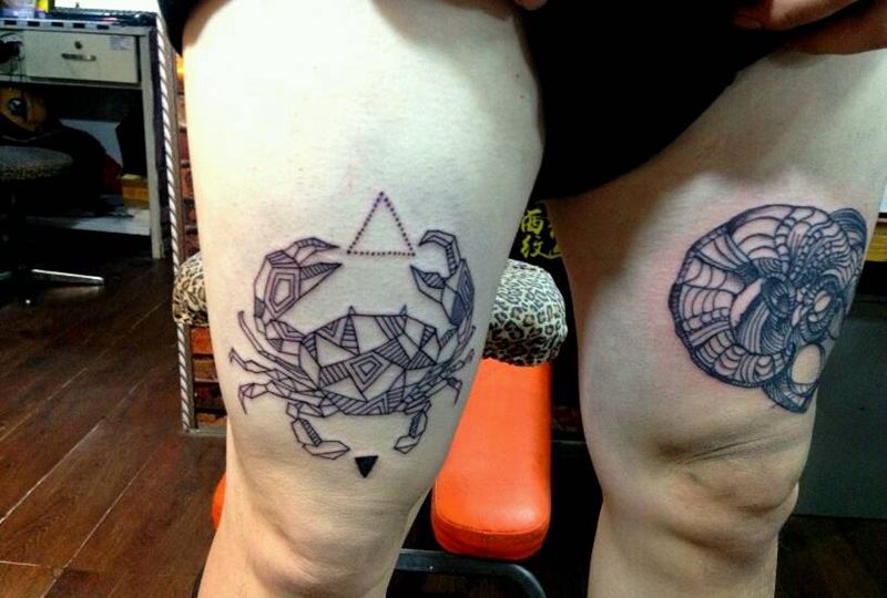 巨蟹座纹身图片