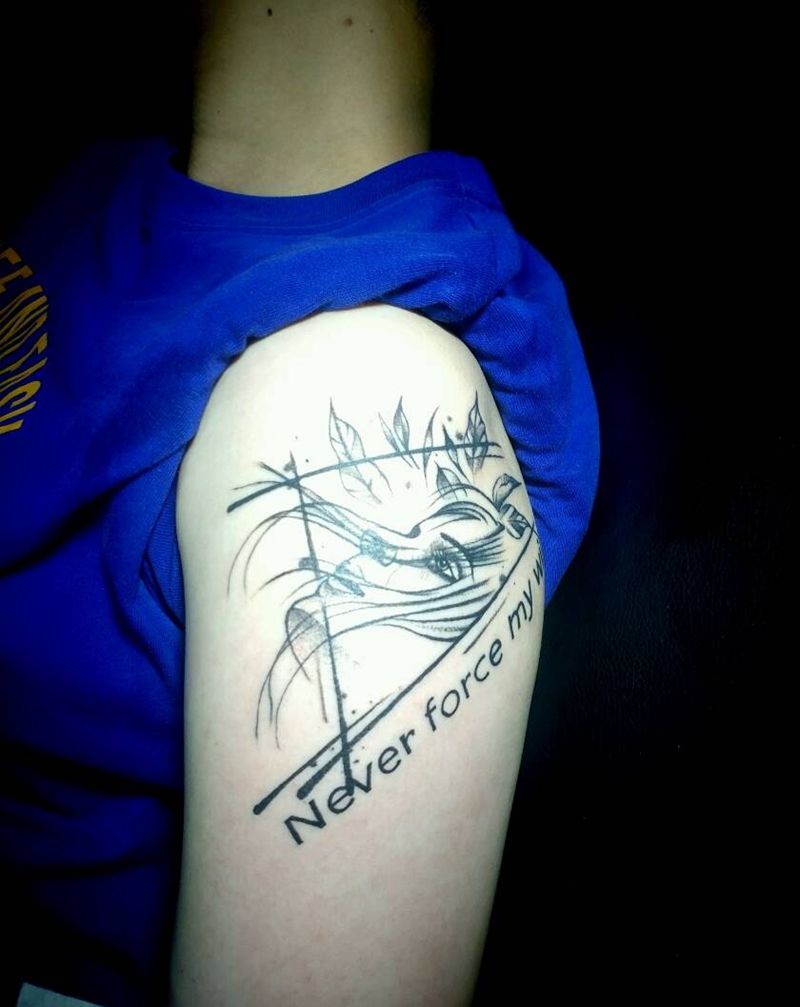 小清新纹身图片_手臂几何纹身图案