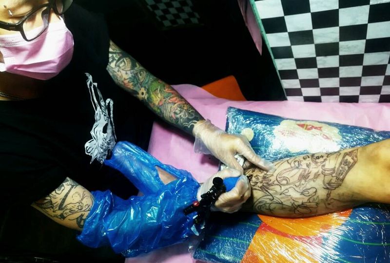 干活照纹身图片