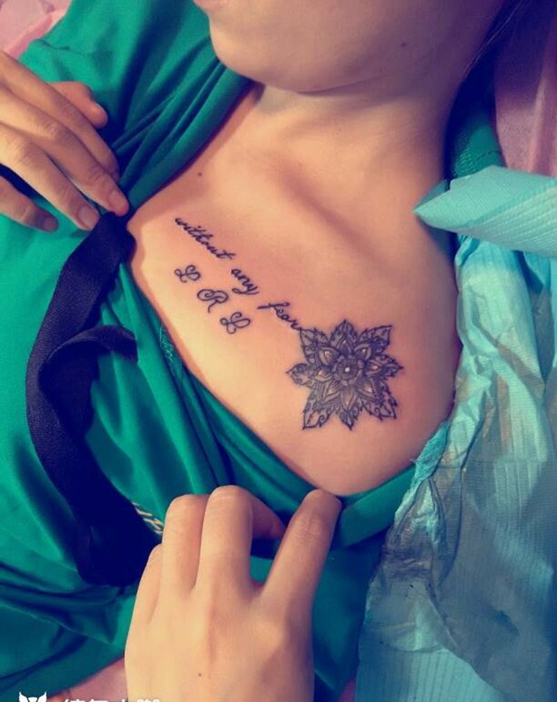 繁花英文纹身图片