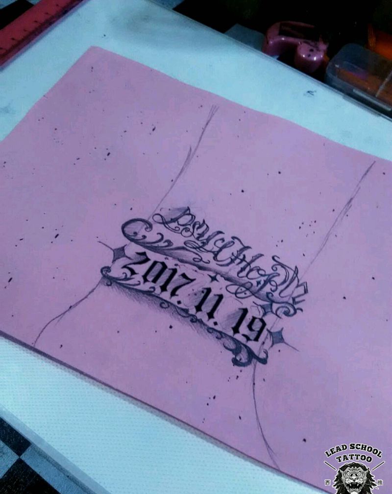 英文数字纹身图片