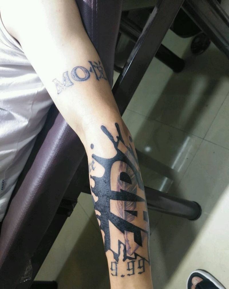 半遮盖纹身图片_手臂欧美清新动物原创成品纹身图案